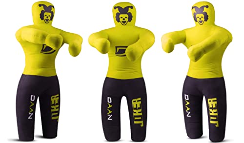 Daan Mma Grappling Dummy For Kids Bjj Wrestling Dummy Punching Bag Mma Brazilian Jiu Jitsu Children Judo Youth Throwing Boxing Dummy Dummies Unfilled (Yellow/Black) #TOP2