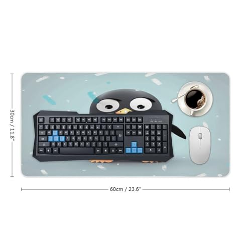 Cute Penguinm Desk Pad con Base de Goma Grande 30x60 cm miniatura 2