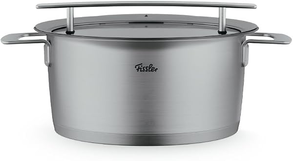 Fissler Phi Collection Cam Kapaklı Kısa Tencere Paslanmaz Çelik Renkli 24 cm