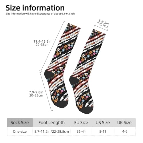 Image of Knee High Socks for Women Girls Fashion Women's Festival Stockings for Casual Running Work Travel