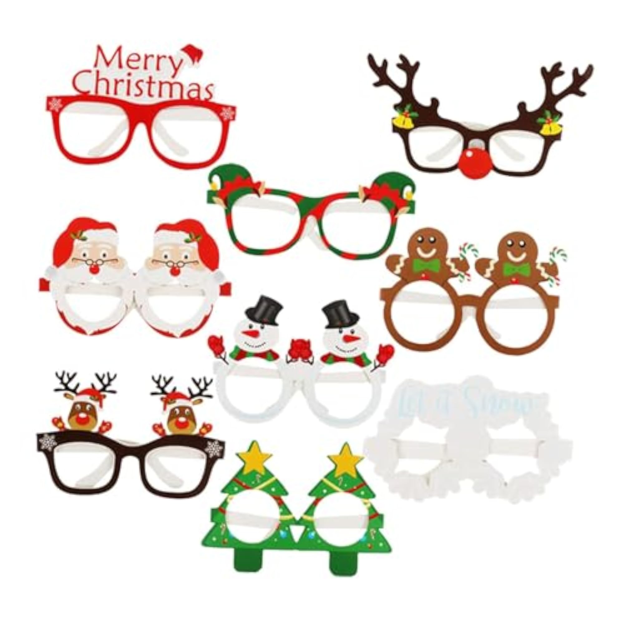 Creative Santa Snowman Glasses Ornaments for Xmas Fun