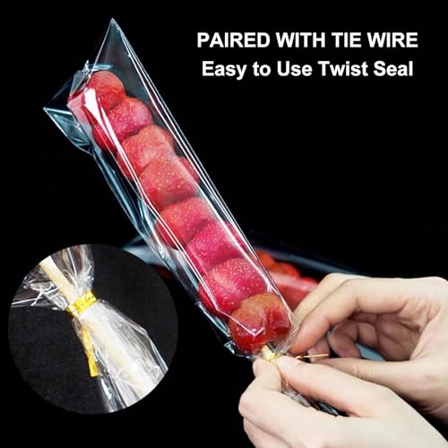 Miniatura 5 de 100 Piezas Bolsas De Celofán Transparentes, 7 25cm Bolsas Plástico Transparente Para Regalos, Bolsas De Polipropileno Y Celofan, Bolsas Transparentes Para Chuches, Con 100pcs Lazos De Torsión