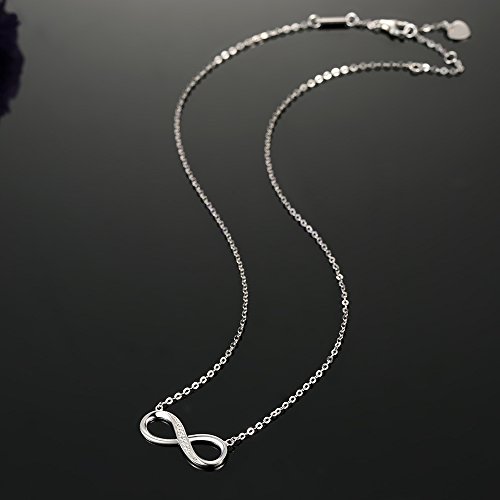 Infinity Pendant Necklace for Women, 925 Sterling Silver Love Heart Necklace Fine Jewelry2