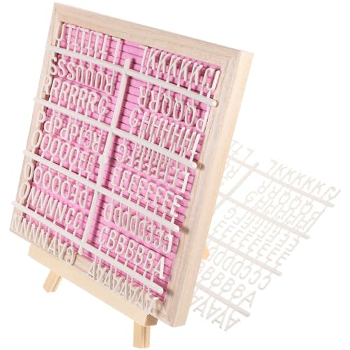Tableau en feutre DIY rose avec support bois stable pour affichage de messages