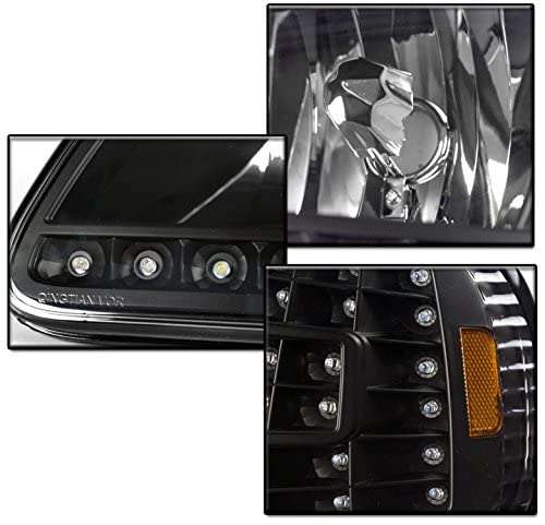 Zmautoparts Led Replacement Headlights W/Corner Lamps Black Compatible With 1997-03 Ford F-150/1997-02 Expedition #TOP1