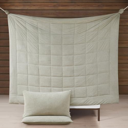 Byourbed Sweater Weather Yoga - Coma Inducer® Oversized Queen Comforter - Snowy Moss-Gray - Thumbnail 6