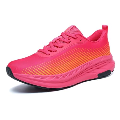 Image of GSLMOLN Women's Non-Slip Fashion Walking Shoes Breathable Mesh Tennis Gym Sneakers