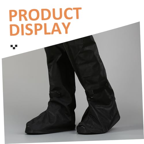 1 par de fundas impermeables para zapatos para lluvia, reutilizables, gruesas, con cremallera y diseño antideslizante, para hombres, niños y niñas miniatura 3