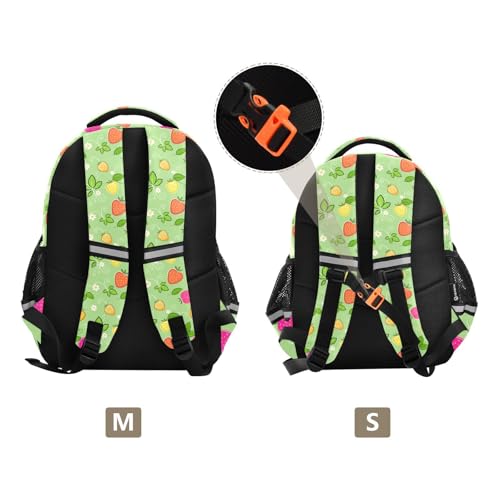 Emelivor Strawberry Flower Light Kids Backpack Cute School Backpacks Toddler Bookbag Daypacks for Kids,M3