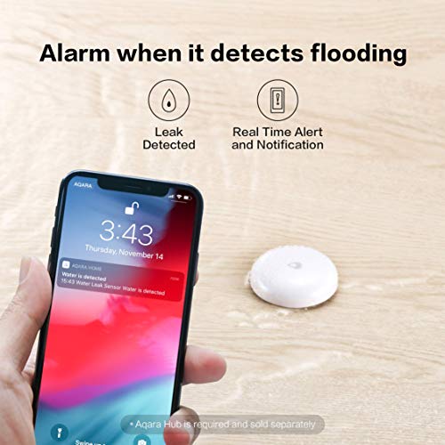Aqara Water Leak Sensor Plus Aqara Indoor Air Quality Monitor, Wireless Mini Flood Detector For Alarm System And Smart Home Automation, For Kitchen Bathroom Basement, Works With Ifttt #TOP7