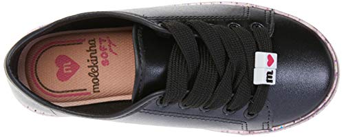 Sapato Casual Napa Perola, Molekinha, Meninas, Preto, 32