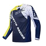 MTB Trikot Herren Langarm Mountainbike Shirt Downhill Bekleidung Fahrradtrikot Atem Schnelltrocknend