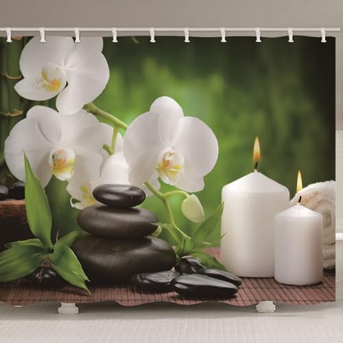 Rideau de salle de bain polyester lavable anti-moisissure - 3