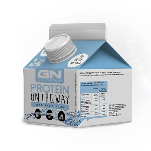 Liquid Egg White aus Freilandhaltung laktosefeier Eiklar Protein Drink High Protein & Low Carb Pasteurisiert Ideal für Shakes Kochen & Backen (6x300ml Natur) 30g Protein on the Way