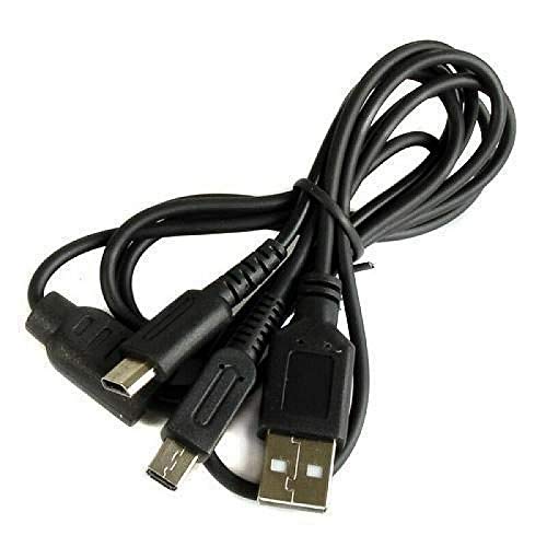 Multibao 2 in 1 USB Charger Cable for Nintendo DS Lite, New 3DS(XL/LL), New 3DS, 3DS(XL/LL), 3DS, New 2DS(XL/LL), 2DS, DSi(XL/LL), DSi(NOT Compatible with Nintendo DS)