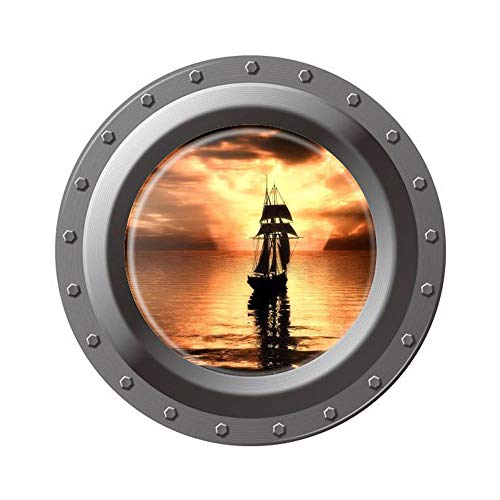 Home Find (17 inches x 17 inches) 3D High Definition Faux Submarine Porthole