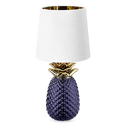 Navaris Lampe LED Forme Ananas - Lampe de Chevet et Veilleuse Design 35 cm en Forme d'Ananas - Lampe de Table Décorative pour Salon Chambre Enfant