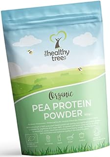 Organic Pea Protein Powder by TheHealthyTree Company - European 80% + Vegan Protein, High in Amino Acids, Iron, Zinc and BCAAs (300g)