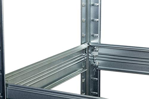 Hans Schourup 13501055 Lagerregal mit 5 böden aus MDF, Traglast von bis zu 275 kg pro Boden, 180 cm x 75 cm x 35 cm… – Bild 3