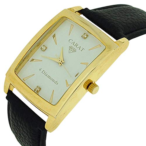 Carat carat01 – Watch for Men, Black Plastic Strap