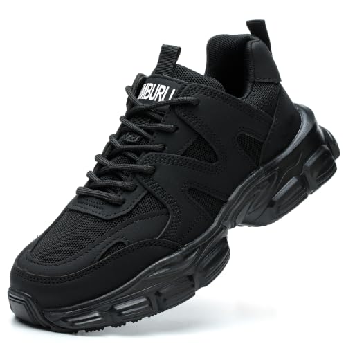 Image of Breathable Steel Toe Sneakers for Women Lightweight Puncture Proof Work Shoes Non Slip Safety Tennis Shoes Comfortable for Construction Industrial Warehouse