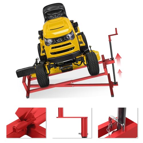 Lawn Mower Lift Jack in Use