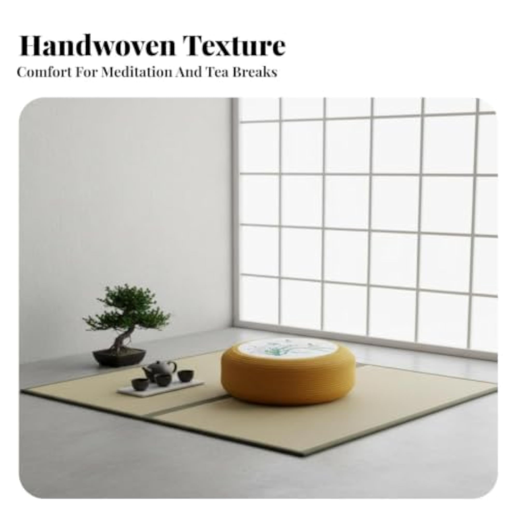 Round Floor Pouf, Thickened Design Meditation Pillow