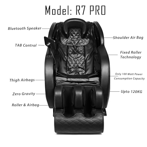 Image of R7 Pro Massage Chair for Stress Relief | Full Body 7D Massage, Advanced Fixed Roller Technology, Airbag Massage System & Zero Gravity Positioning | Bluetooth Speakers | 2 Years Warranty