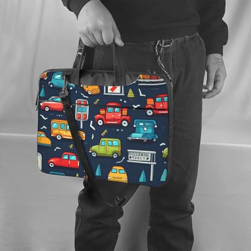 Maletín portátil con patrón de autobús 15.6 pulg impermeable miniatura 2