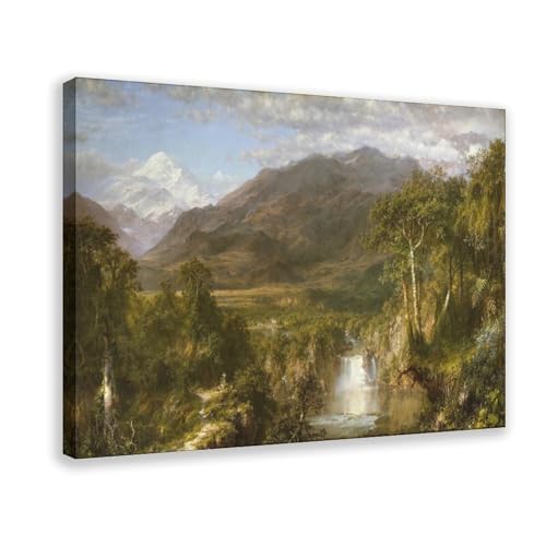 Impression sur toile Church Le cœur des Andes avec cadre à suspendre robuste