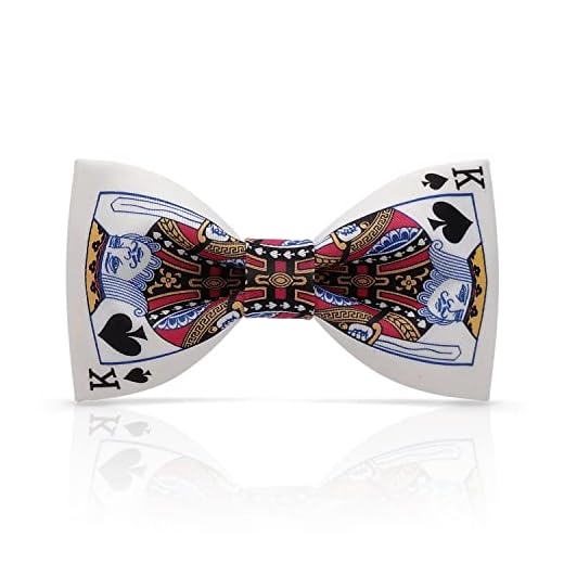 Lanzonia Funny Bow Ties for Men Unique Poker Patterned Bowtie