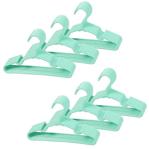 Image of 60 pcs Green Baby Nursery Closet Hangers,Non-Slip Laundry Infant Pant Hanger for Newborn Clothes,Ultra-Thin Child Coat Hanger for Girl Boy Toddler Kids