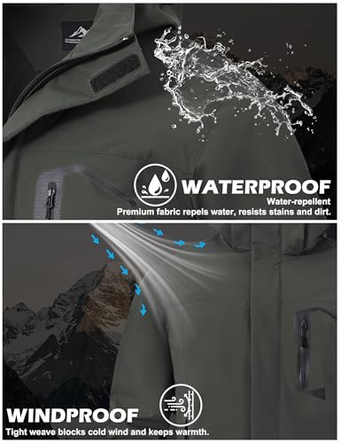 Image of Zoofly Mens Hiking Jacket Waterproof with Hood Lightweight Windbreaker for Outdoor Travel