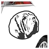 Kiwistar - Autocollant pour voiture - Chien mastiff - Gris foncé - 11 x 10 cm - Autocollant pour voiture, ordinateur portable, vélo, camion, moto multicolore JDM Decal Racing