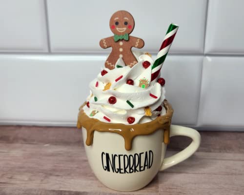 Mini Taza Decorativa de Jengibre para Navidad miniatura 4