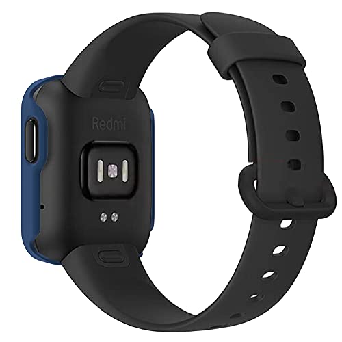 Msm-case -blue with Tempered Glass Screen Protector Film for Mi Watch Lite 9H Hardness PC Case, Bumper - Image 4