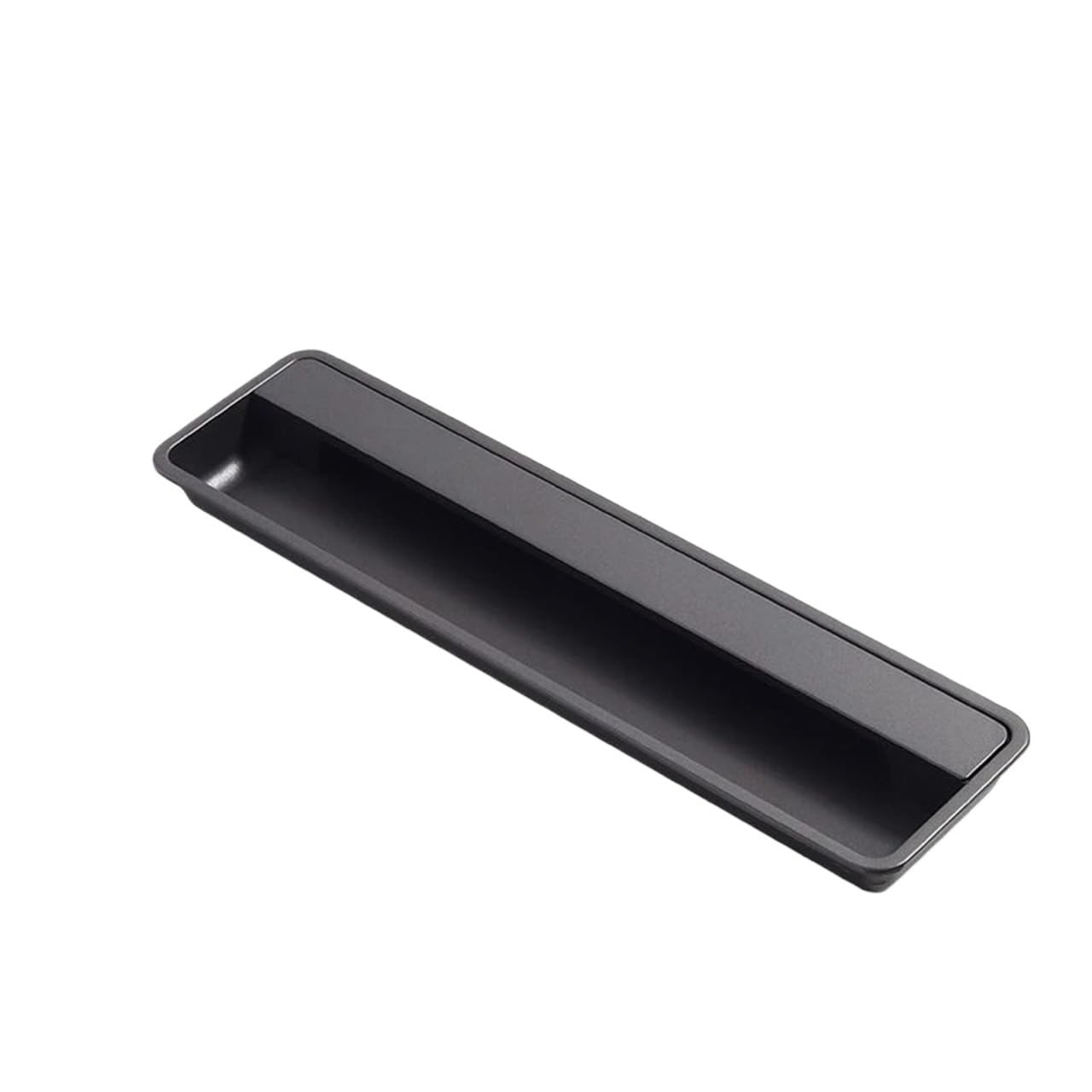 Mohuied Dark Gray 195Mm Recessed Handle Modern Sliding Door Concealed Handle Slotted Embedded Buckle Furniture Handles Wardrobe Push Pull Hidden(Dark Gray 195Mm)
