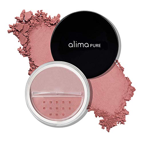 Alima Pure | Loose Mineral Blush | Blush Makeup | Satin Matte Finish | Powder Blush | Pink Blush | Antique Rose, .15 oz/ 4.5 g