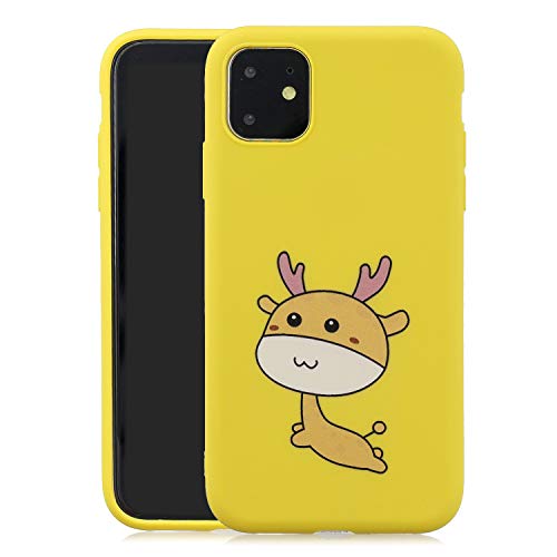 Crystal Soft Bling Glitter Sparkle Gel Compatible with iPhone 11,TPU Silicone Bumper Ultra Thin Slim Rubber Clear Transparent Flower Cartoon Pattern Flexible Protective Back Cover