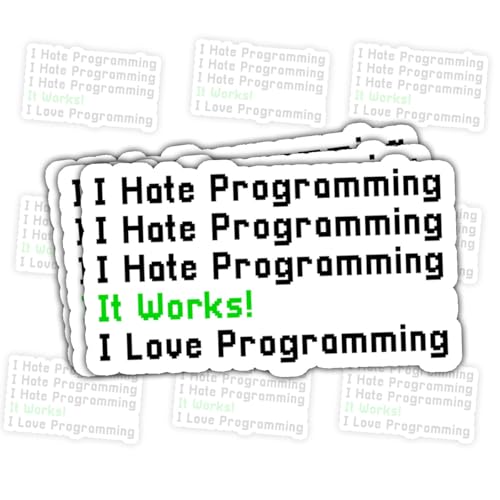 3 Pcs I Hate Programming It Works I Love Progra...
