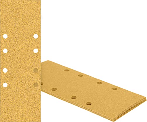 Bosch Accessories 10X Schleifpapier-Sets Expert C470 Mit 8 Löchern (Für Hartholz, Farbe Auf Holz, 93X230 Mm, Körnung 60/80/120, Zubehör Schwingschleif
