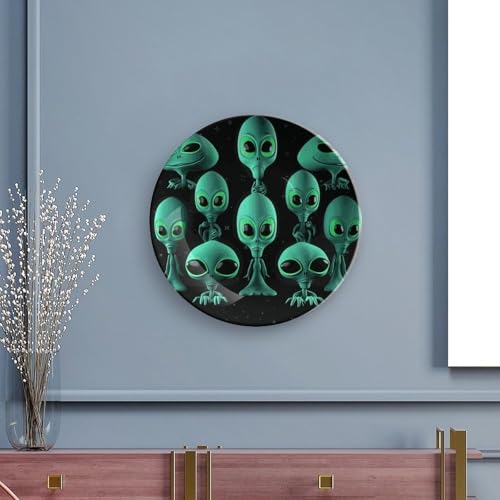 Plato decorativo Aliens Bone China 7 pulgadas blanco miniatura 5