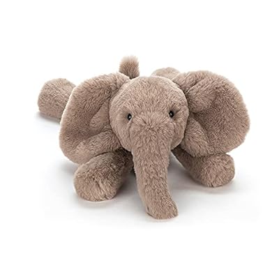 Jellycat Smudge Elephant Stuffed Animal, Medium 9.5 inches - Elephant Plush Toy - Classic Children's Gift