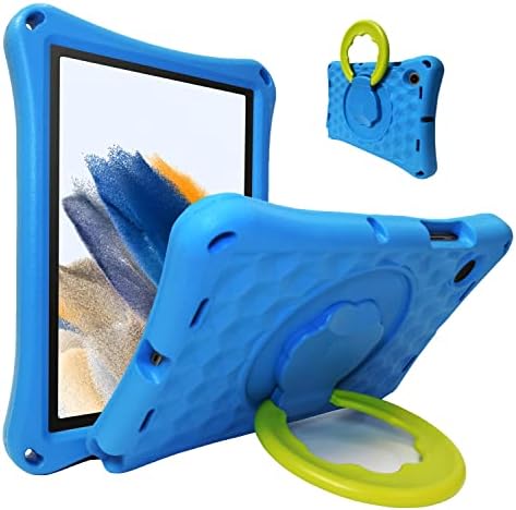 Kids Case for Samsung Galaxy Tab A8 10.5'' 2022,DJ&RPPQ Lightweight EVA Kids Friendly ShockProof 360 Rotating Grip Handle Folding Stand Case for Galaxy Tablet A8 10.5 Inch (SM-X200/X205/X207)-Blue