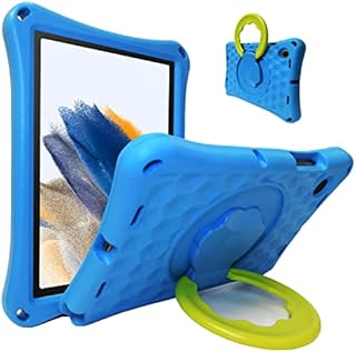 Kids Case for Samsung Galaxy Tab A8 10.5'' 2022,DJ&RPPQ Lightweight EVA Kids Friendly ShockProof 360 Rotating Grip Handle Folding Stand Case for Galaxy Tablet A8 10.5 Inch (SM-X200/X205/X207)-Blue