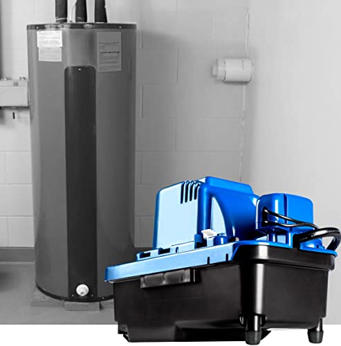 Image of Little Giant VCMX-20ULST 115 Volt, 1 /30 HP, 84 GPH Automatic Condensate Removal Pump, 6-Ft. Power Cord, Safety Switch, 20-ft. 3 /8-inch Tubing, Blue, 554550