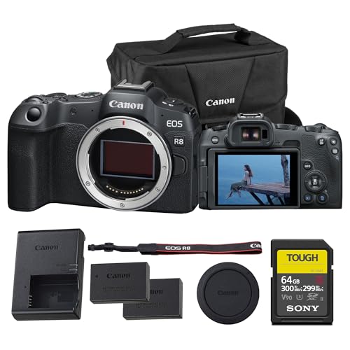Canon EOS R8 Full-Frame Mirrorless Camera – 24.2MP, 4K60p