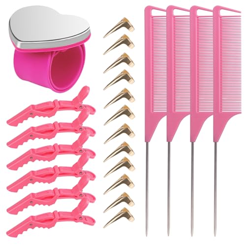 Set de 23 herramientas para peinado con pinzas y anillos miniatura 1