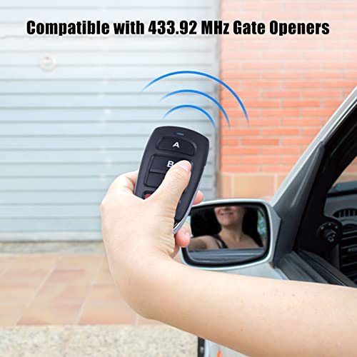 5 Packs Cloning Remote Control Keychain, Universal 433 MHZ Replacement Garage Door Electric Gate, Duplicates Original Remote Controls for Vehicle Central Locking Systems, Electronic Garage Doors