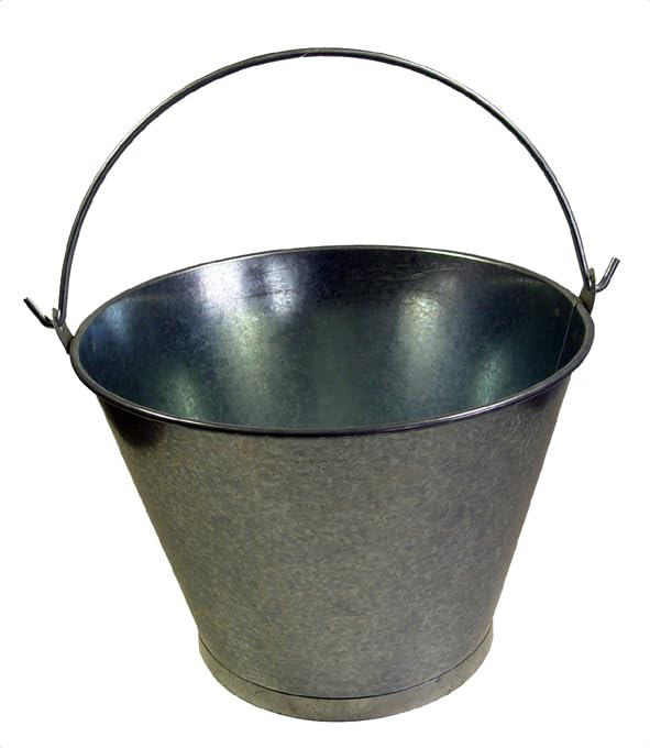 ORYX Cubo Zinc Metal Galvanizado Multiusos 10 litros 28 x 21.5 x 24 (alt.) cm. con Abre Botellas